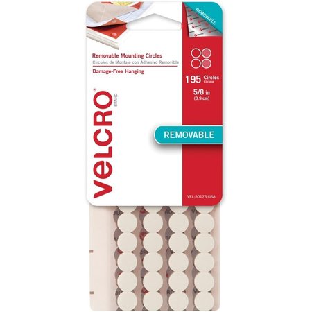 VELCRO BRAND cloth hook and eye  0.625 in. Removable Mounting Tape - Pack of 195 VEK30173